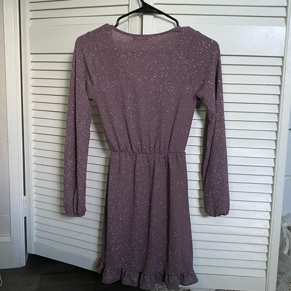 Pull and Bear glitter purple mini dress XS